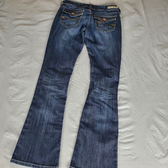 Refuge Low Rise Skinny Boot Knockout Jeans Womens Juniors 6 Reg Flap Pocket Dark - Picture 3 of 11